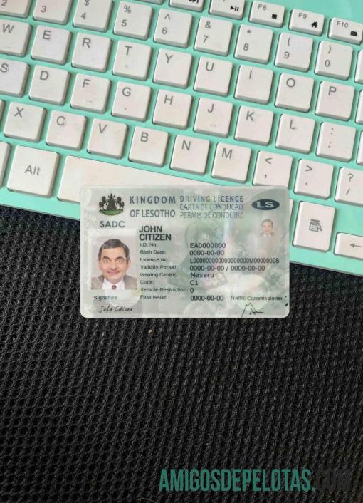 Carta de condução do Lesoto fotolook frente amostra